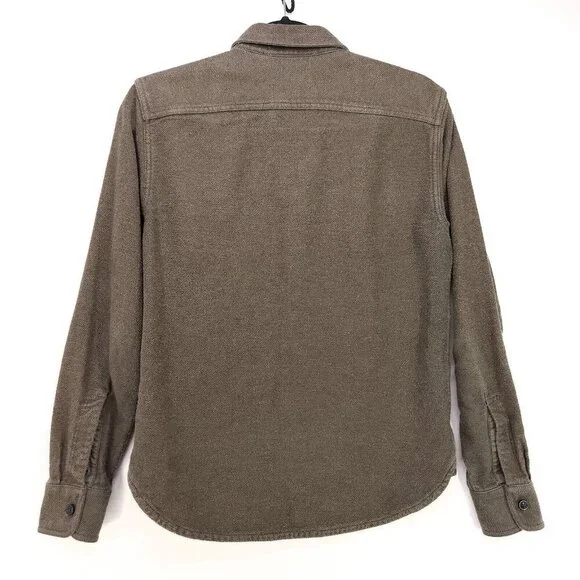 Everlane Womens Utility Heavyweight Shacket Shirt Jacket XS Green Button Up - Picture 2 of 10